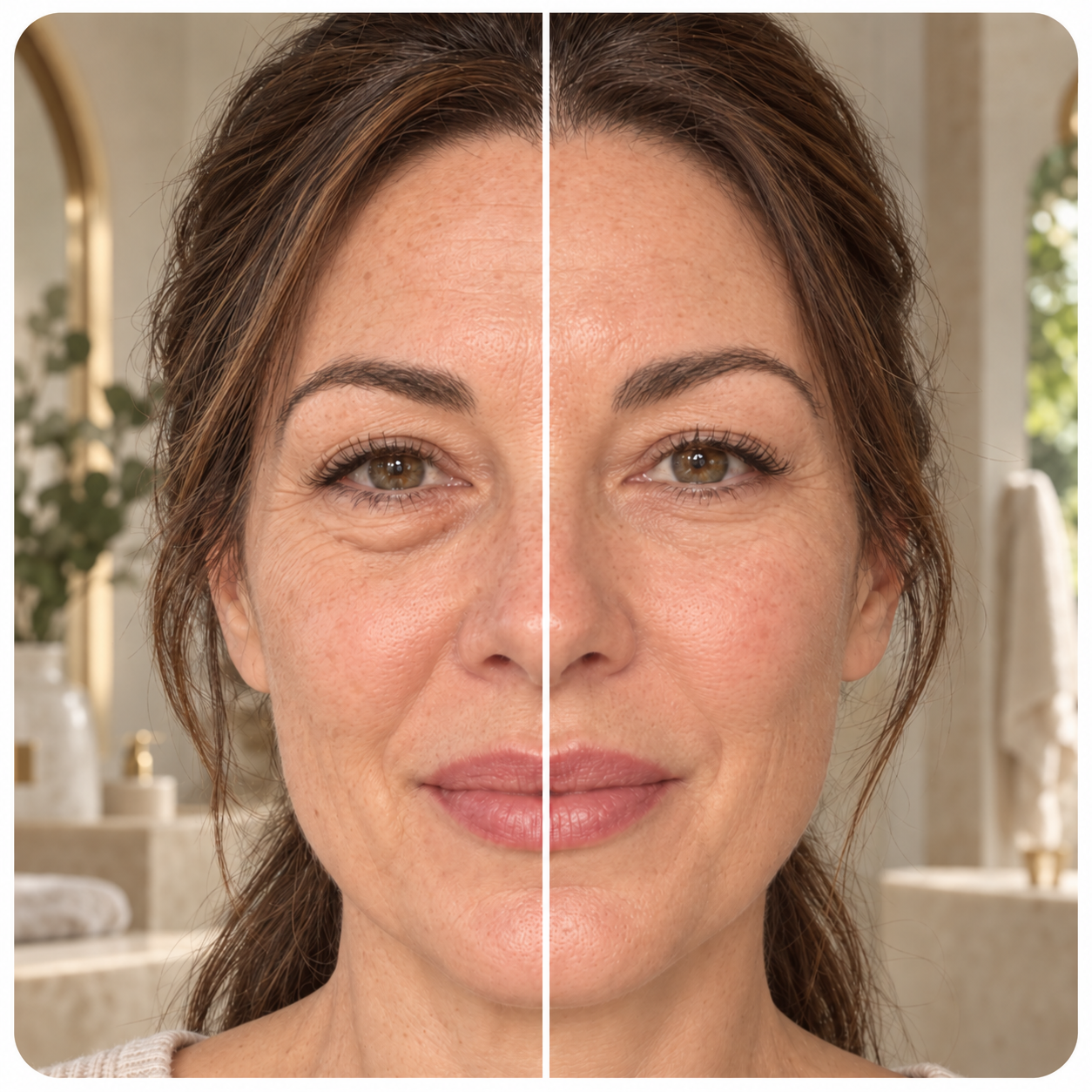 CAVAROCO facial ritual comparison, without and with the gesture